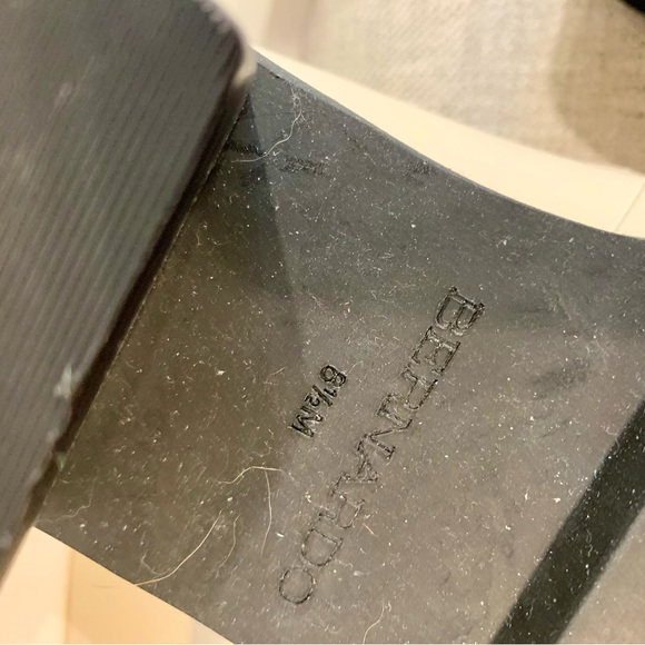 BNWOB Bernardo Bone Chunky Heeled Leather Loafers - Picture 3 of 7